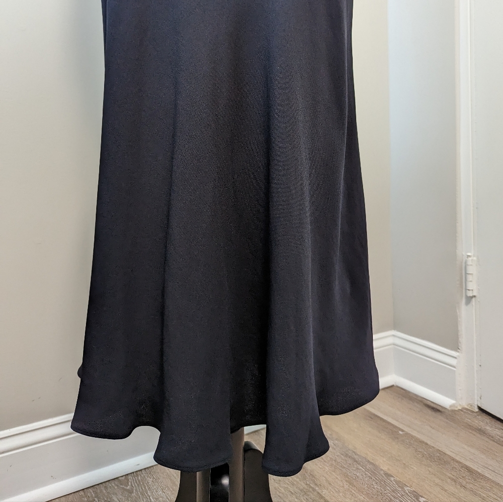 JOSEPH Navy Satin Crepe Midi Dress - Picture 13 of 14